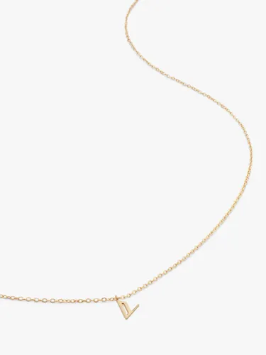 Monica Vinader Yellow Gold Small Initial Pendant Necklace, Gold - Gold - Female - Size: V