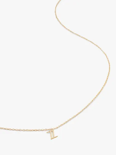 Monica Vinader Yellow Gold Small Initial Pendant Necklace, Gold - Gold - Female - Size: Z