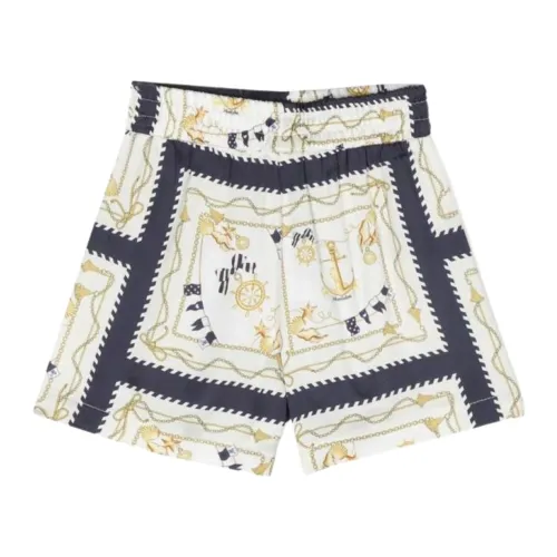 Monnalisa , Baroque Print Kids Shorts ,Multicolor female, Sizes: