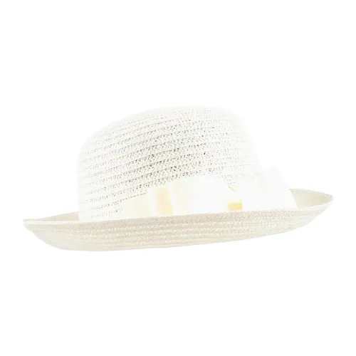 Monnalisa , Beige Straw Hat with Rhinestone Logo ,Beige unisex, Sizes: