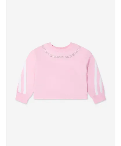 Monnalisa Girls Sporty Sweatshirt In Pink