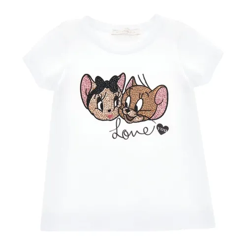 Monnalisa , Jerry in Love T-shirt ,White female, Sizes: