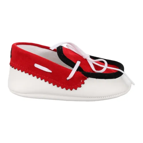 Monnalisa , Kids Leather Mocassini Shoes Red ,Multicolor male, Sizes: