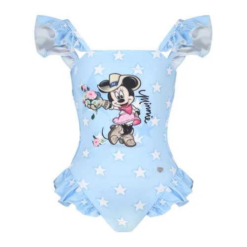 Monnalisa , Minnie Mouse One-Piece Swimsuit ,Blue female, Sizes: