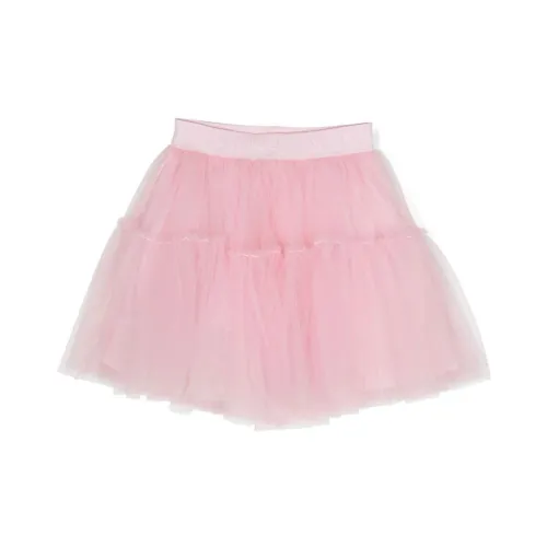 Monnalisa , Pink Tulle Layered Skirt ,Pink female, Sizes: