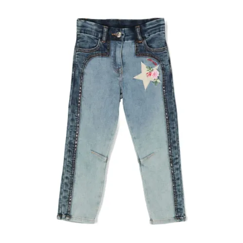 Monnalisa , Rodeo Denim Jeans ,Blue female, Sizes: