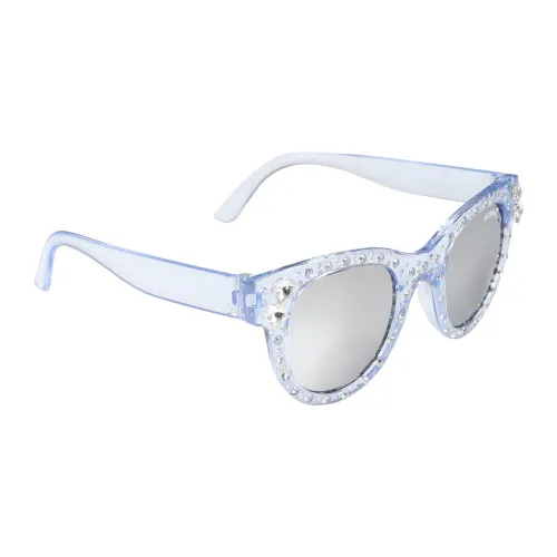 Monnalisa , Sky Blue Rhinestone Sunglasses ,Blue female, Sizes: ONE