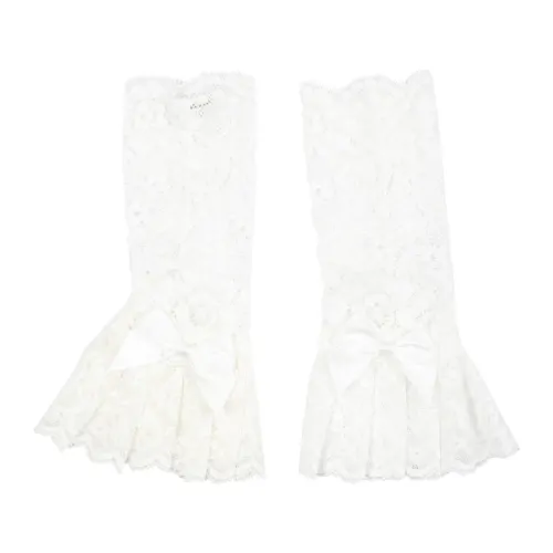 Monnalisa , White Lace Gloves ,White female, Sizes: