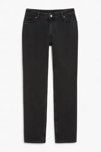 Monokomi mid waist straight jeans - Black