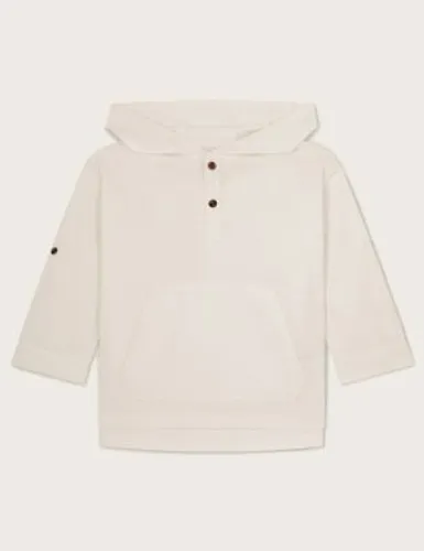 Monsoon Boys Cotton-Rich Hoodie (2-96 Mths) - 5-6 Y - Ivory, Ivory