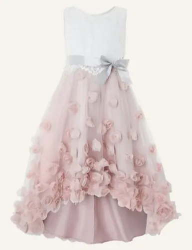 Monsoon Girls Floral Occasion Dress (3-15 Yrs) - 11y - Light Pink, Light Pink