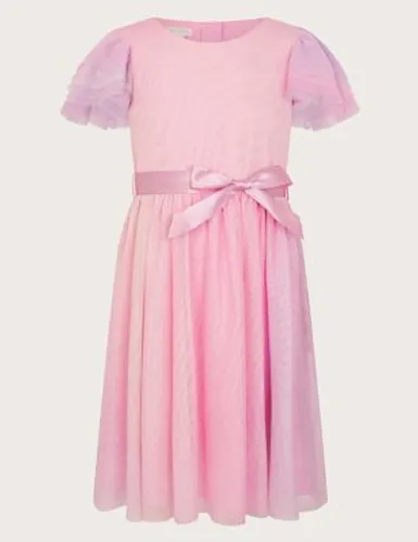 Monsoon Girls Ombre Tulle Occasion Dress (3-13 Yrs) - 10y - Lilac, Lilac