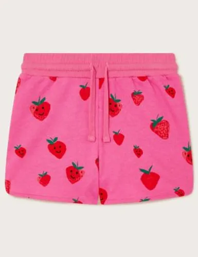 Monsoon Girls Pure Cotton Patterned Shorts (3-13 Yrs) - 9-10Y - Pink Mix, Pink Mix