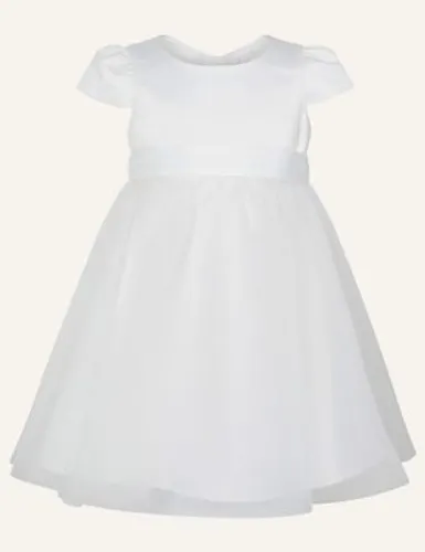 Monsoon Girls Tulle Occasion Dress (0-3 Yrs) - 6-12M - Ivory, Ivory