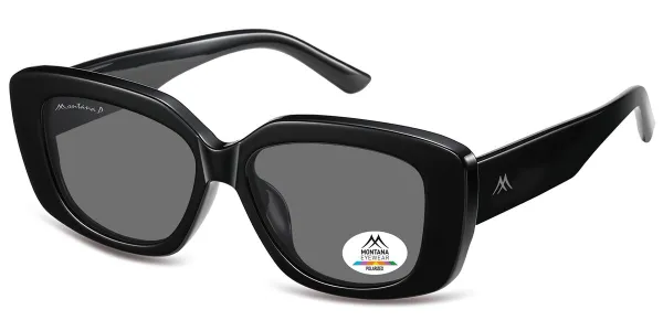 Montana Eyewear MP56 Polarized MP56 Women's Sunglasses Black Size 55