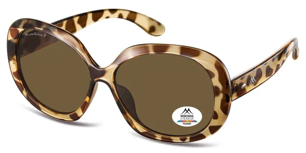 Montana Eyewear MP63 Polarized MP63A Women's Sunglasses Tortoiseshell Size 60