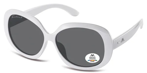 Montana Eyewear MP63 Polarized MP63C Women's Sunglasses White Size 60