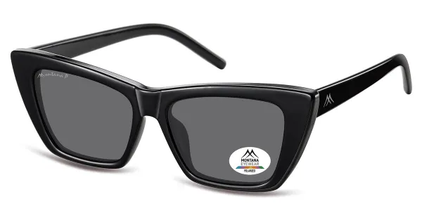 Montana Eyewear MP64 Polarized MP64 Women's Sunglasses Black Size 53