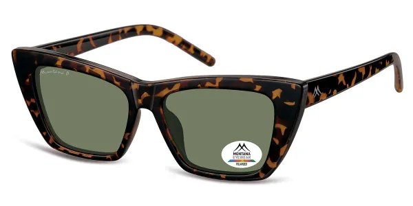 Montana Eyewear MP64 Polarized MP64B Women's Sunglasses Tortoiseshell Size 53
