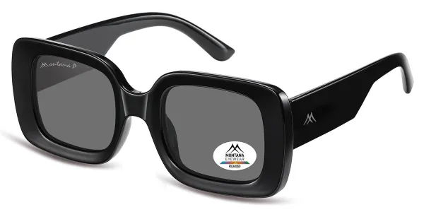Montana Eyewear MP68 Polarized MP68 Women's Sunglasses Black Size 51