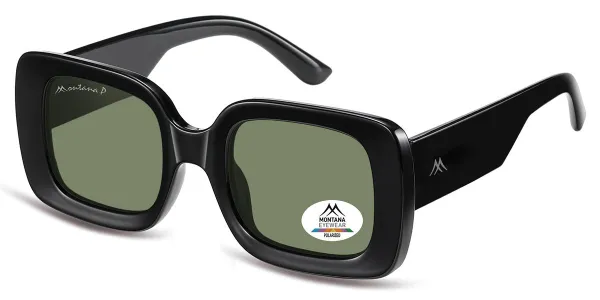 Montana Eyewear MP68 Polarized MP68B Women's Sunglasses Black Size 51