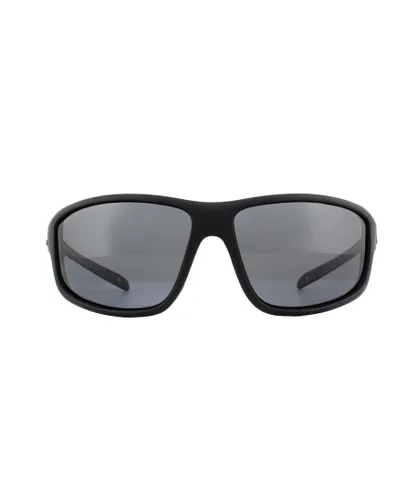 Montana Mens Sunglasses SP313 Black Rubber Smoke Polarized - One