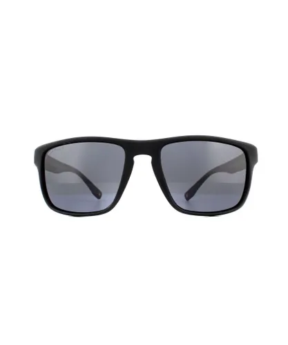 Montana Mens Sunglasses SP314 Black Rubber Smoke Polarized - One