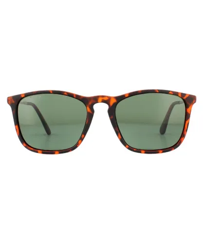 Montana Unisex Sunglasses MP34 B Brown Turtle Rubbertouch G15 Green Polarized Metal - One