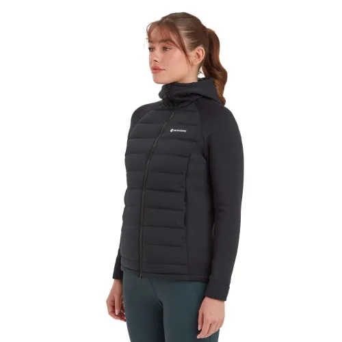 Montane Womens Composite Hooded Down Jacket: Black: 16