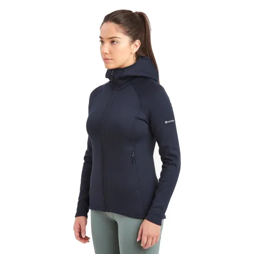 Montane Womens Fury Hooded Fleece Jacket: Eclipse Blue: 16
