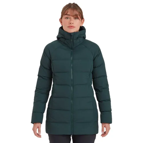Montane Womens Tundra Hooded Down Jacket: Deep Forest: 10