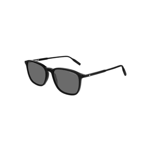Montblanc , Black Frame Grey Lens Sunglasses ,Black male, Sizes: