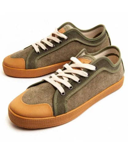 Montevita Mens Sneaker Maltintom In Green Textile