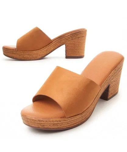 Montevita Womens Heel Sandal Santal2 In Brown