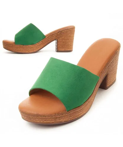 Montevita Womens Heel Sandal Santal2 In Green