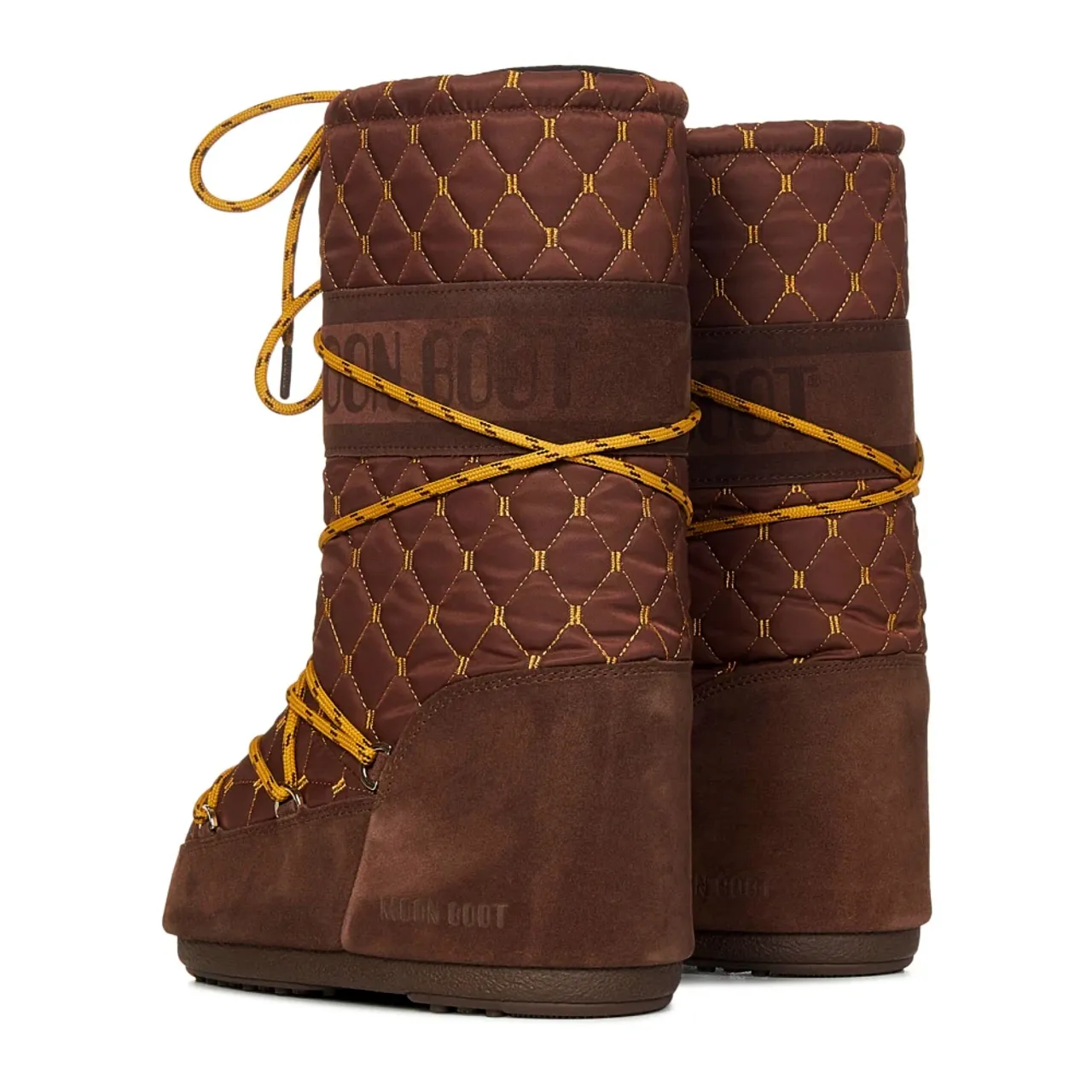 Moon Boot , Brown Quilted Ankle Boots ,Brown female, Sizes: