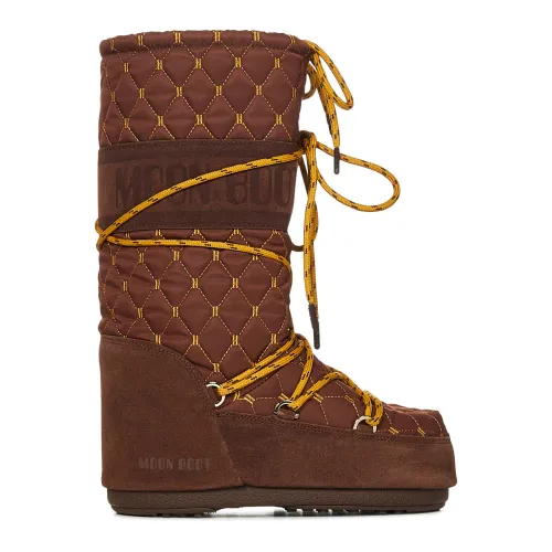 Moon Boot , Brown Quilted Ankle Boots ,Brown female, Sizes: