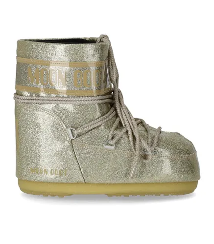 MOON BOOT ICON LOW GLITTER GOLD SNOW BOOT
