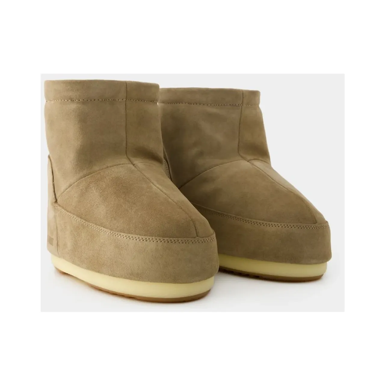 Moon Boot , Icon Low Nolace Leather Slip-On Beige ,Beige female, Sizes: