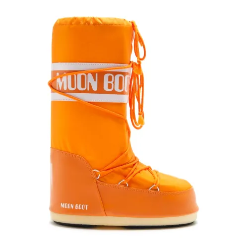 Moon Boot , Icon Orange Nylon Winter Boots ,Orange male, Sizes:
