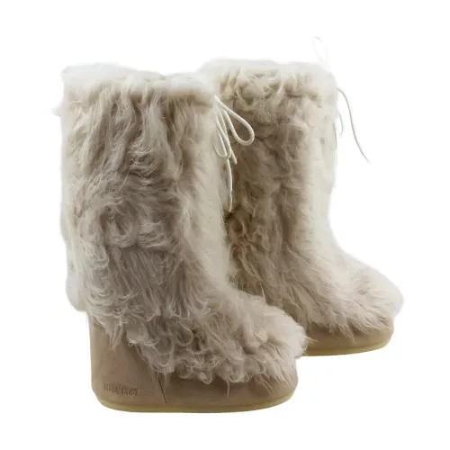 Moon Boot , Icon Yeti Faux Fur Snow Boots ,Beige female, Sizes: