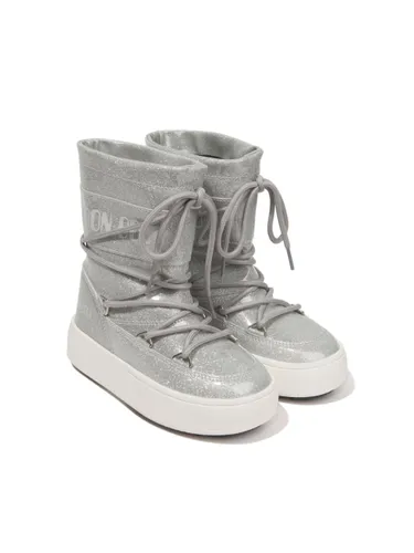 Moon Boot Kids Jtrack Glitter snow boots - Silver