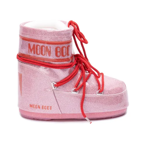 Moon Boot , Low Glitter Boots ,Pink female, Sizes: