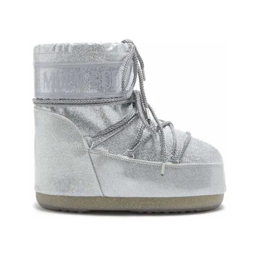 Moon Boot , Low Glitter Icon Sneakers ,Gray female, Sizes: