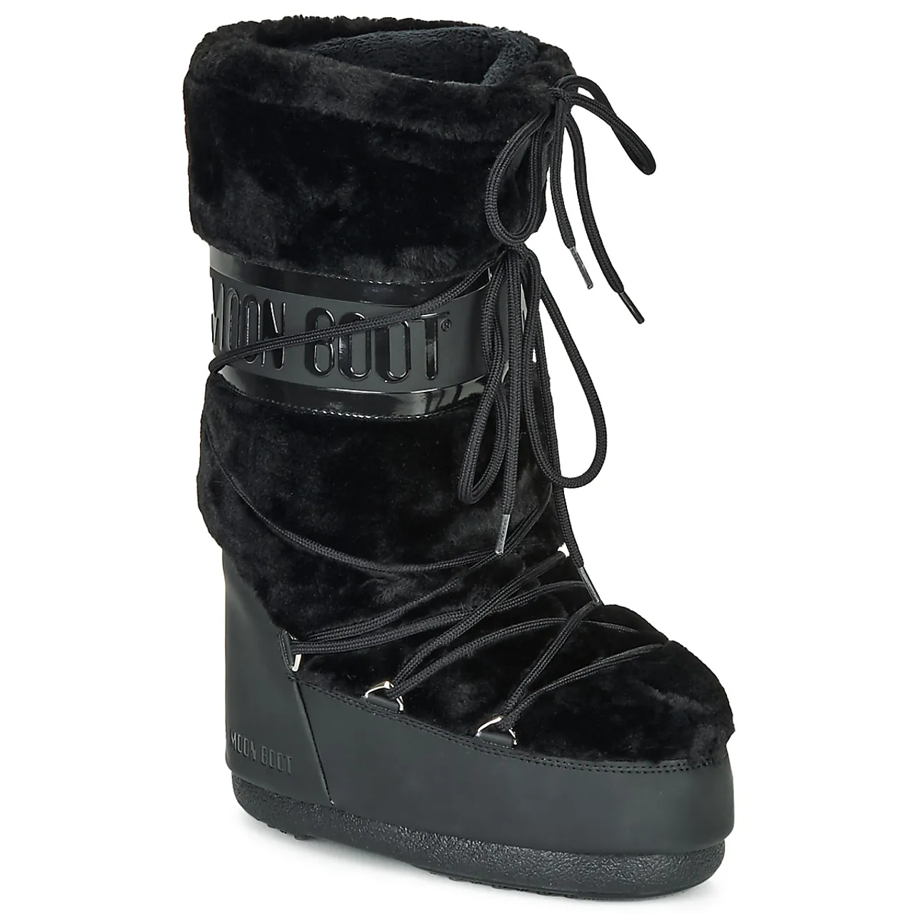 Moon Boot  MOON BOOT CLASSIC FAUX FUR  women's Snow boots in Black