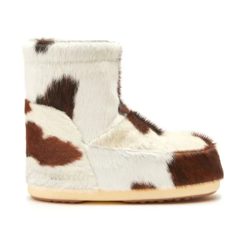 Moon Boot , Piebald Pattern Pony Skin Boots ,Multicolor female, Sizes: