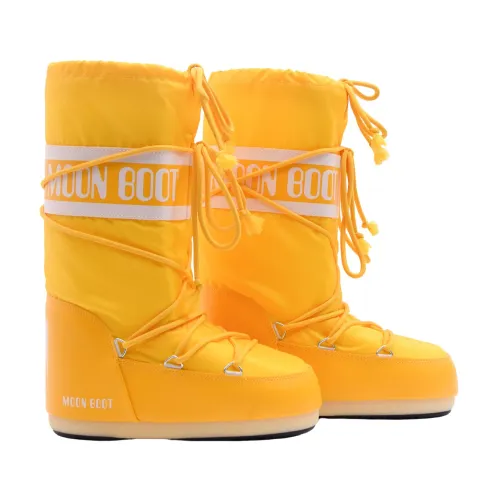 Moon Boot , Yellow Nylon Snow Boots | Calf-length Icon Style ,Yellow female, Sizes:
