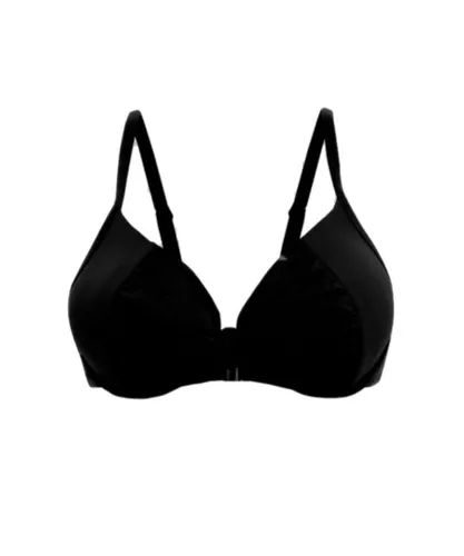 Moontide Womens Contours Dual Cup Balconette Bikini Top Black Polyamide