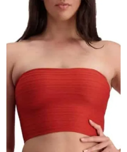 Moontide Womens Manhattan Soft Cup Bikini Top Brick - Red Polyamide