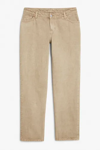 Moop low waist straight jeans - Beige